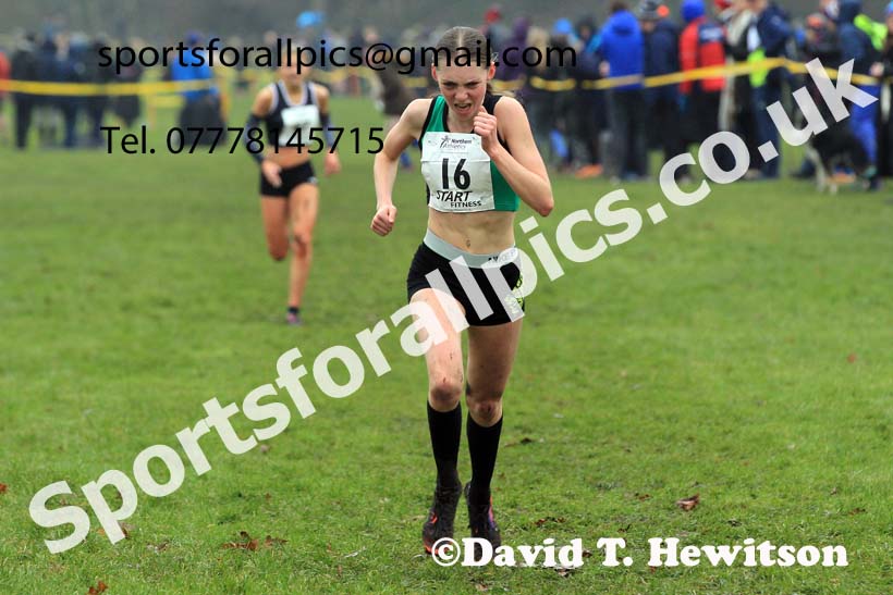 Womens Under-17s 2023 Northern Cross Country Champs., Witton Park, Blackburn. Photo: David T. Hewitson/Sports for All Pics